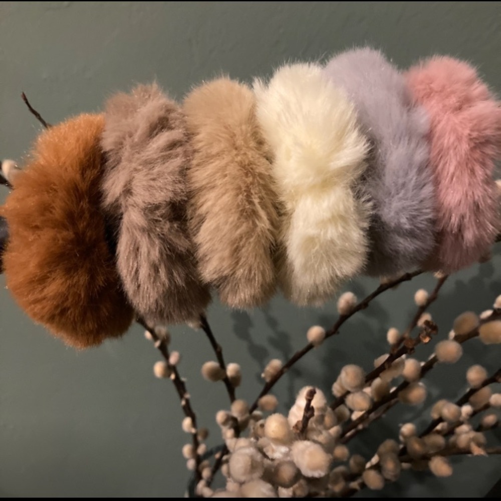 Faux Fur Hair Accessories Hair Scrunchees 6 pack